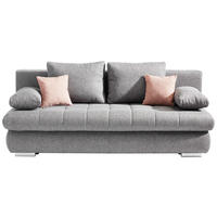 ROZKLADACIA POHOVKA, textil, sivá - sivá/ružová, Design, textil/plast (205/88/96cm) - Ti'me