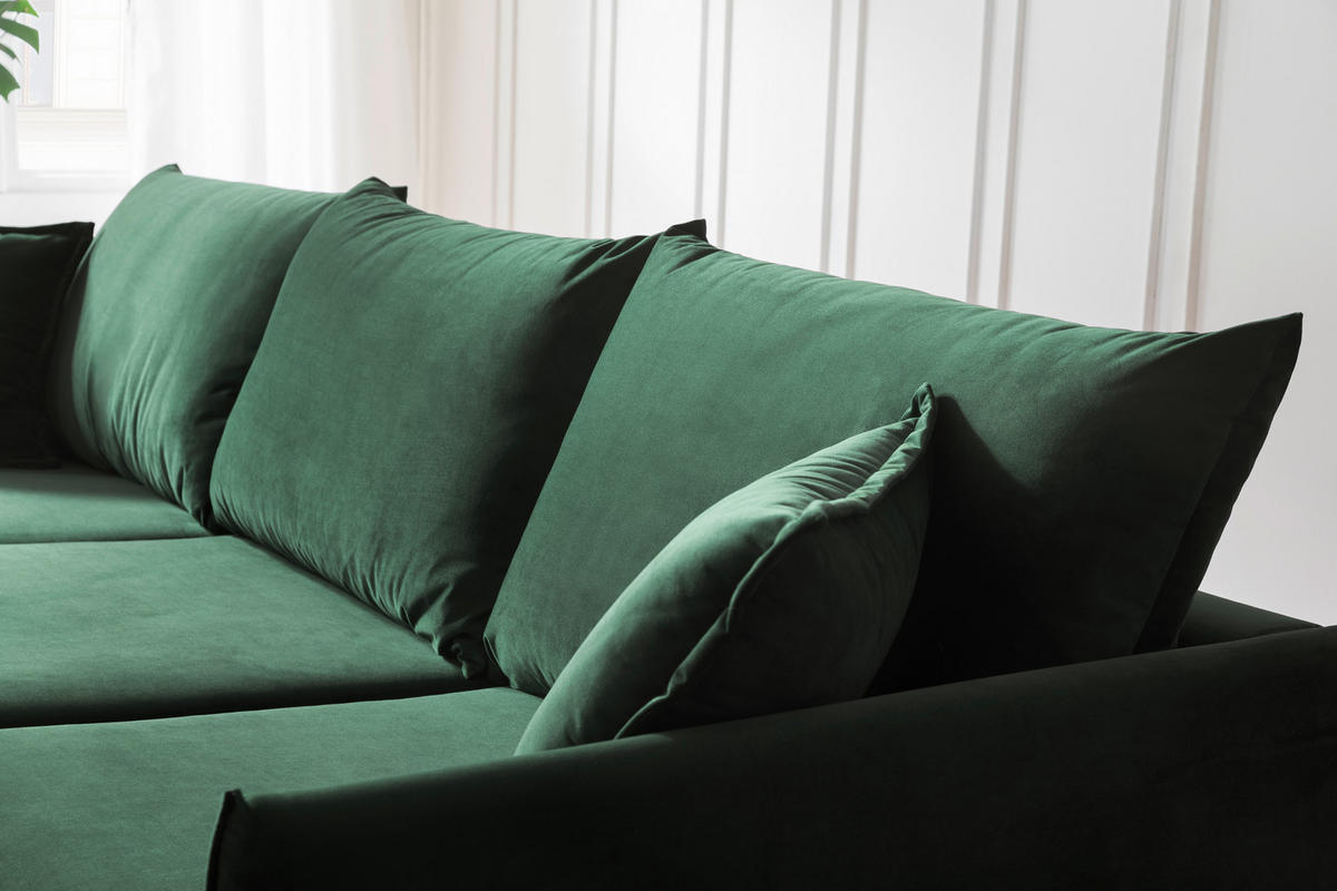 ECKSOFA Eckteil  ROSSANA-REC.2S Grün  - Grün, MODERN, Holz/Textil (258/160cm) - MID.YOU