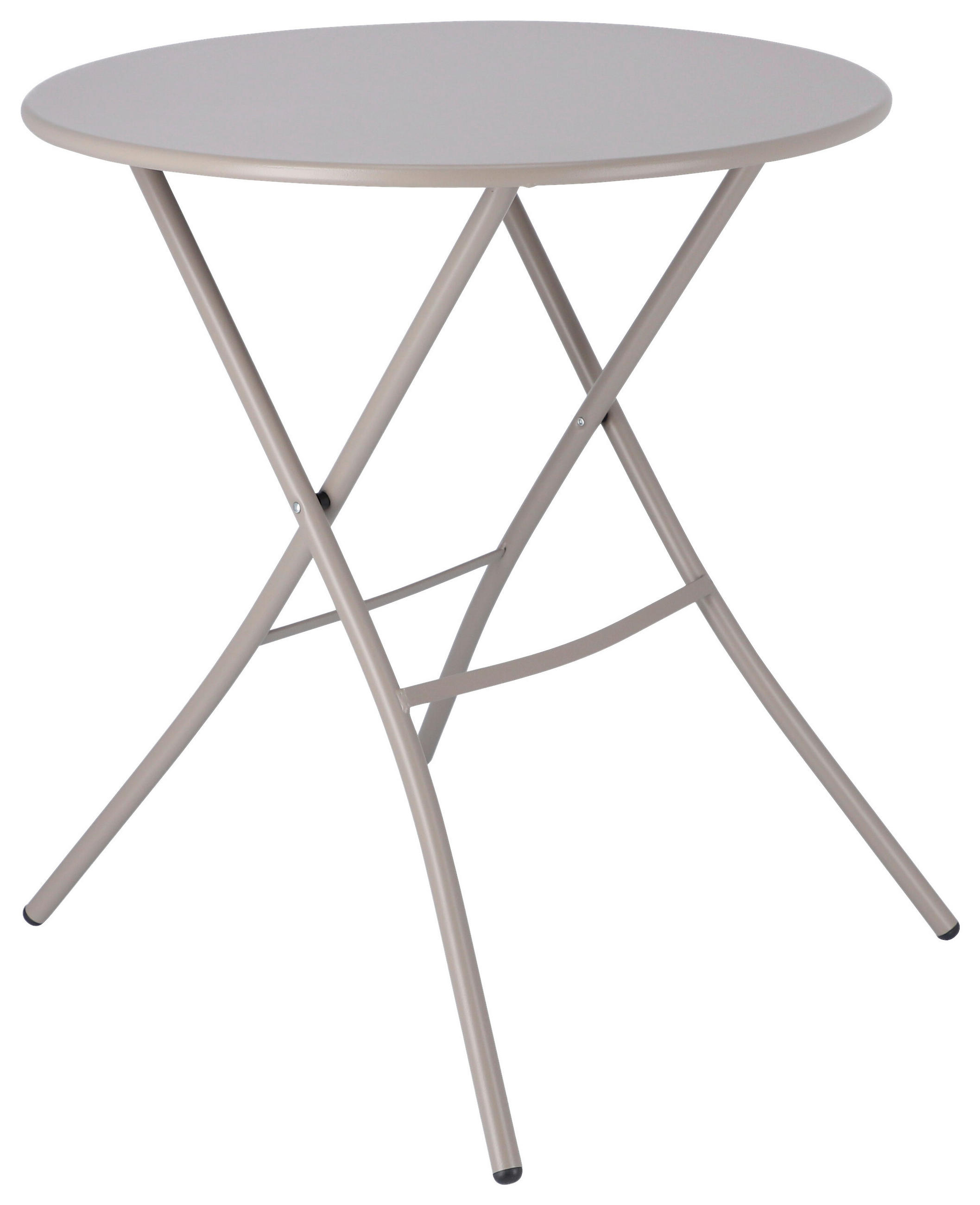 GARTENKLAPPTISCH 67/60/73 cm Metall rund  - Taupe, KONVENTIONELL, Metall (67/60/73cm) - FIAM