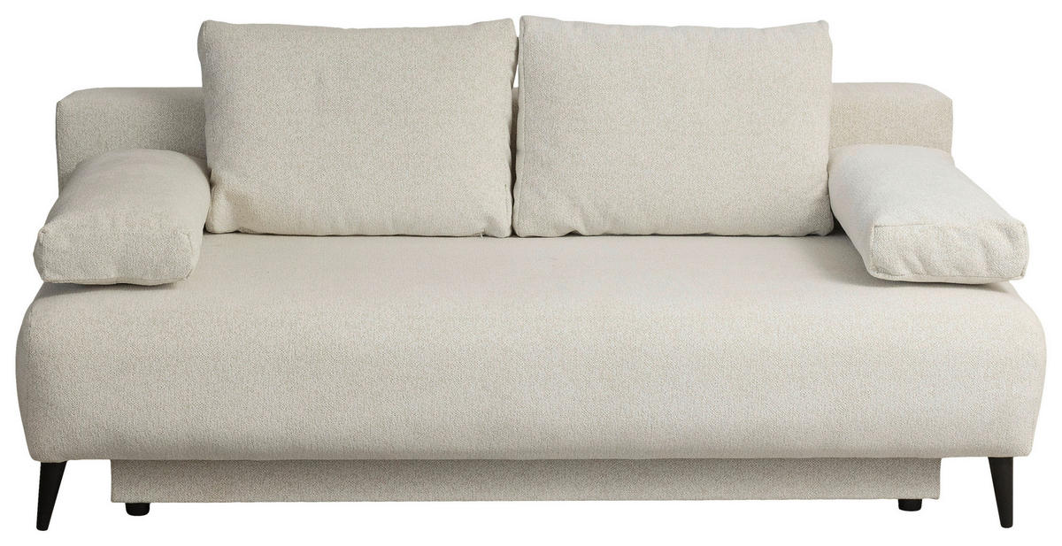 CANAPEA EXTENSIBILĂ lemn, plastic, textil bej  - bej, Trend, plastic/lemn (200/88/100cm) - Carryhome