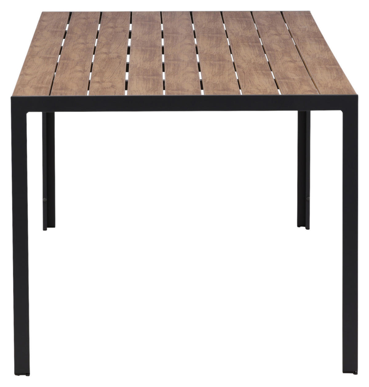 GARTENTISCH 205/90/74 cm  - Schwarz/Naturfarben, KONVENTIONELL, Holz/Metall (205/90/74cm) - Gardenson