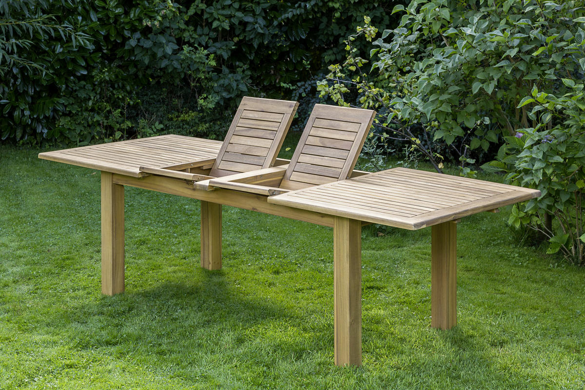 GARTENTISCH 180-260/100/75 cm Holz rechteckig  - Akaziefarben, ROMANTIK / LANDHAUS, Holz (180-260/100/75cm) - Gardenson