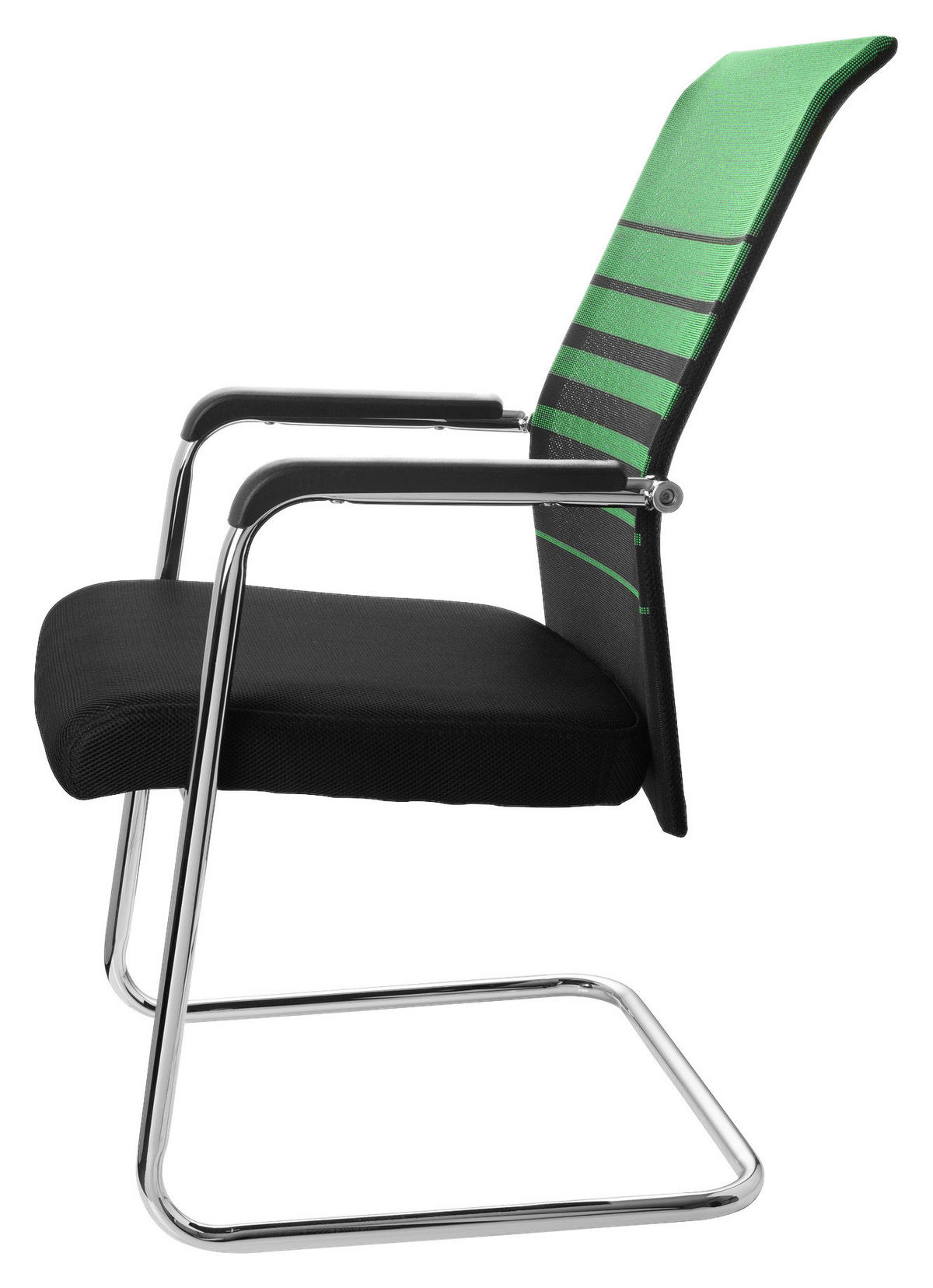 BESÖKSSTOL  i nätklädsel grön, svart  - grön/kromfärg, Modern, metall/textil (57/104/55cm) - MID.YOU