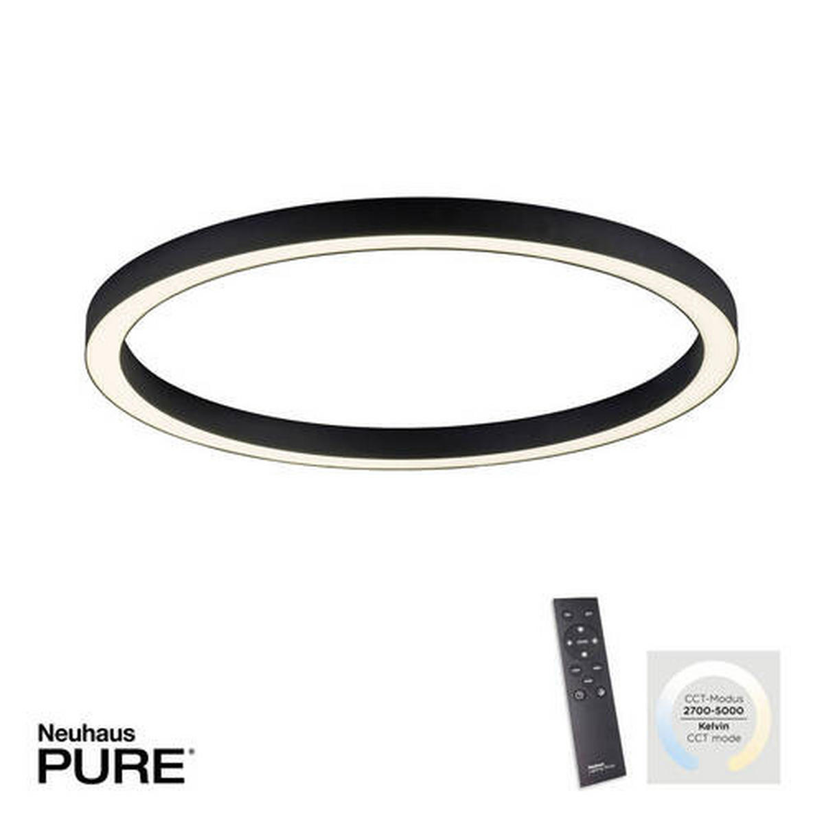 LED-DECKENLEUCHTE Pure-Lines 70/70 cm   - Anthrazit, Basics, Kunststoff/Metall (70/70cm) - Neuhaus PURE
