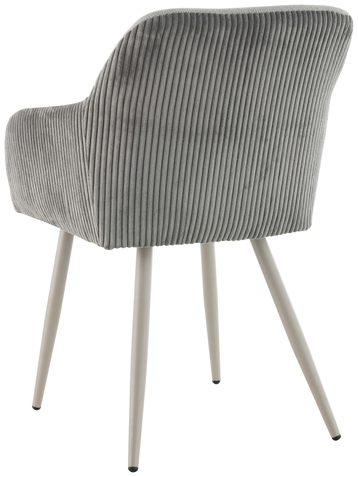 ARMLEHNSTUHL  in Eisen Leinenoptik, Cord  - Beige/Grau, LIFESTYLE, Holz/Textil (54/84/60cm) - Livetastic