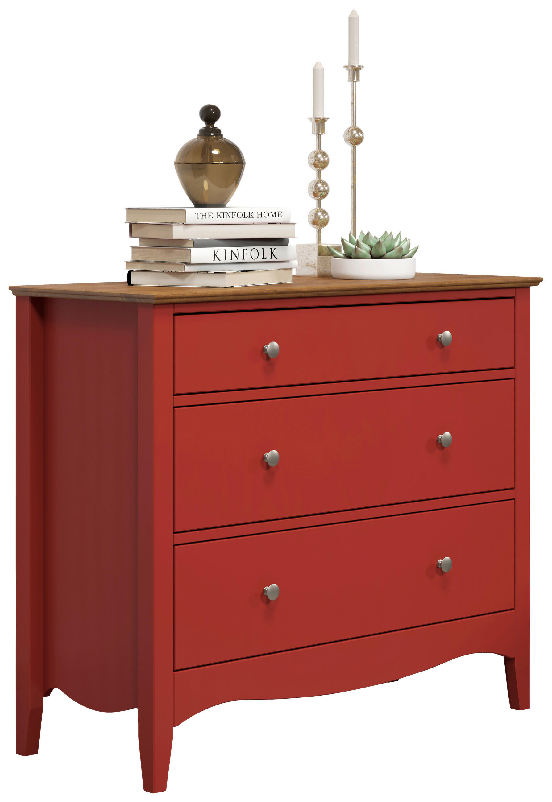 KOMMODE  in  - Rot, LIFESTYLE, Holzwerkstoff (100/86/42cm)