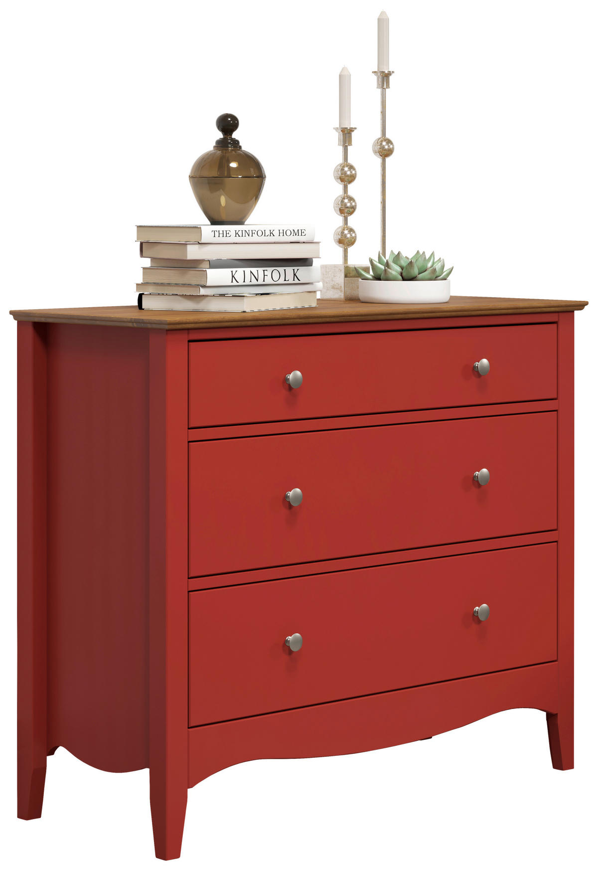 KOMMODE  in  - Rot, LIFESTYLE, Holzwerkstoff (100/86/42cm)