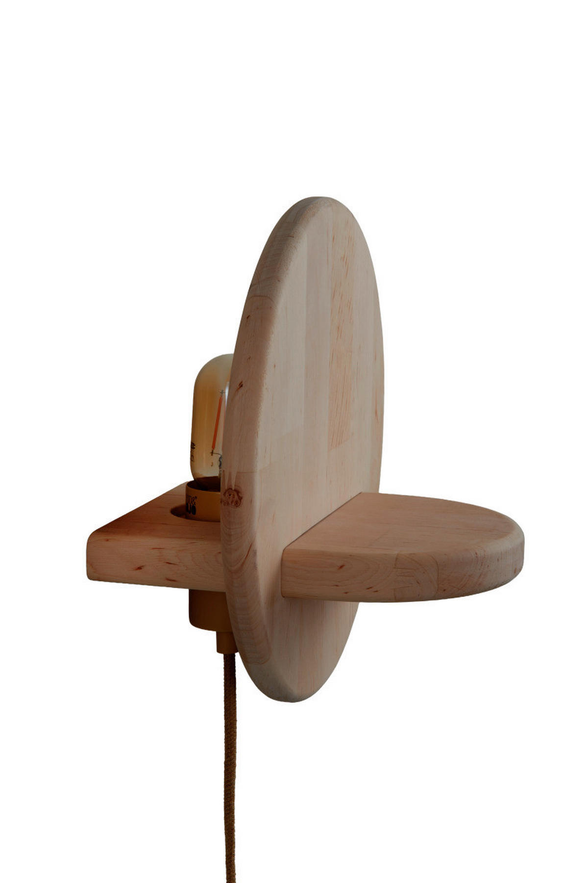 VÄGGLAMPA Good & Mojo 25/20 cm   - alfärgad, Trend, trä (25/20cm) - Good & Mojo