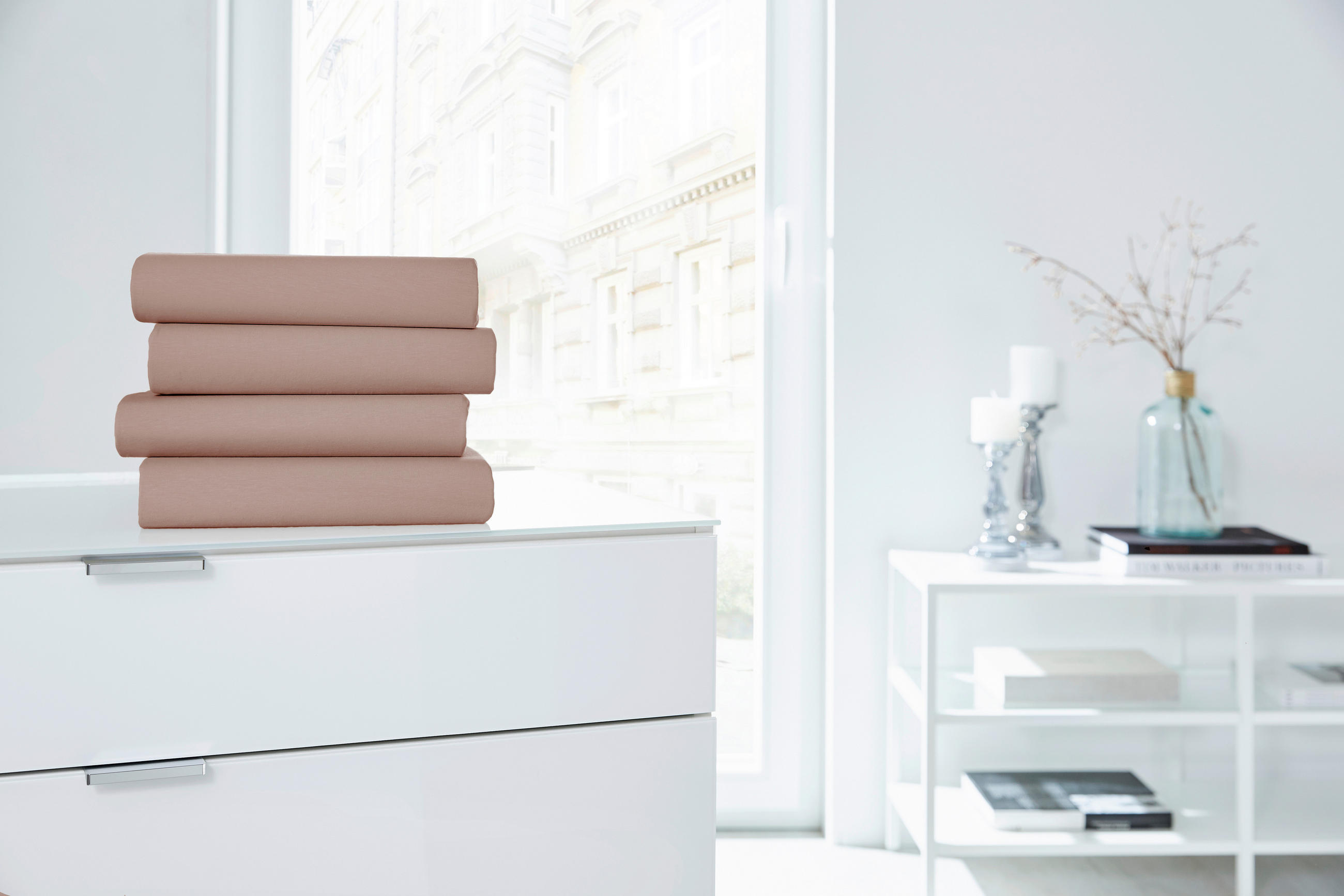 SPANNLEINTUCH 150/200 cm Jersey  - Dunkelbraun, Basics, Textil (150/200cm)