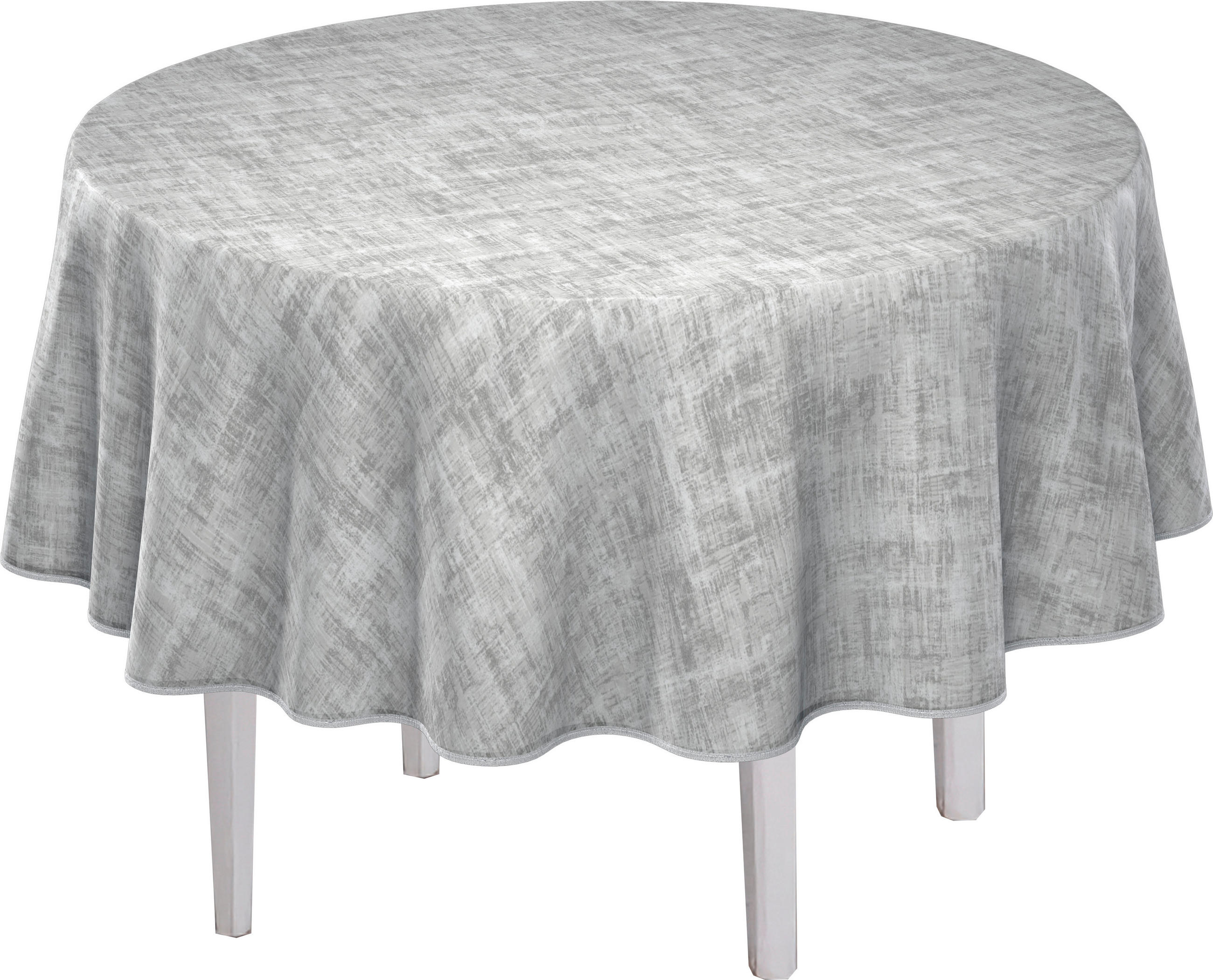 TISCHDECKE WALL ART 140 cm  - Hellgrau, Basics, Textil (140cm) - Peyer Syntex