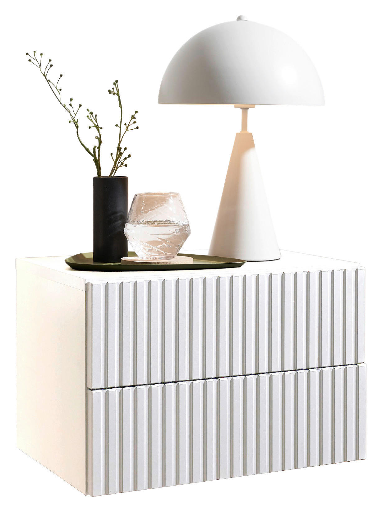 Noptieră, 42/28/30 cm, alb