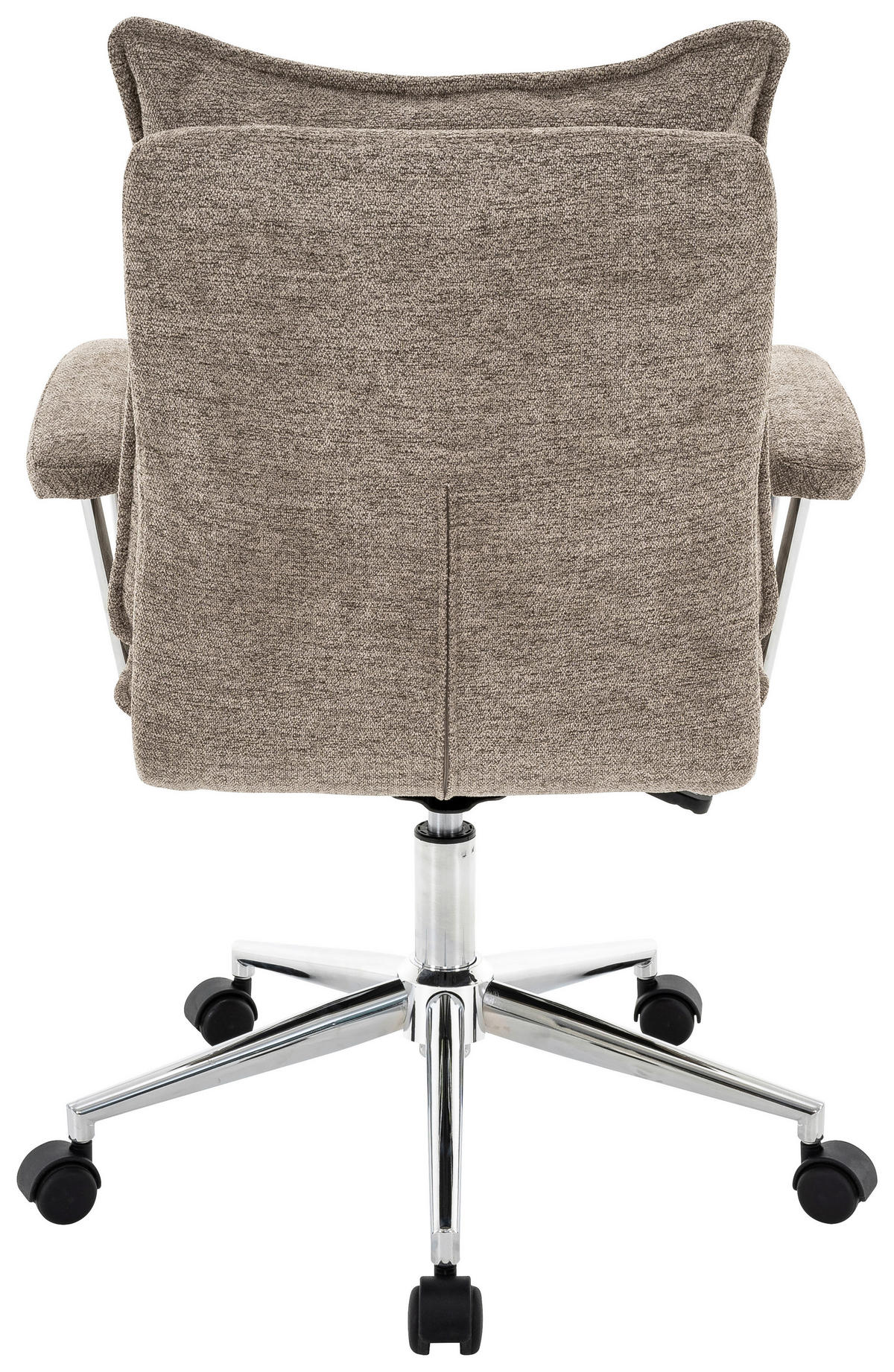 FORGÓSZÉK  szövet barna, krómszínű  - krómszínű/barna, Design, műanyag/textil (61/92-102/62cm) - Carryhome