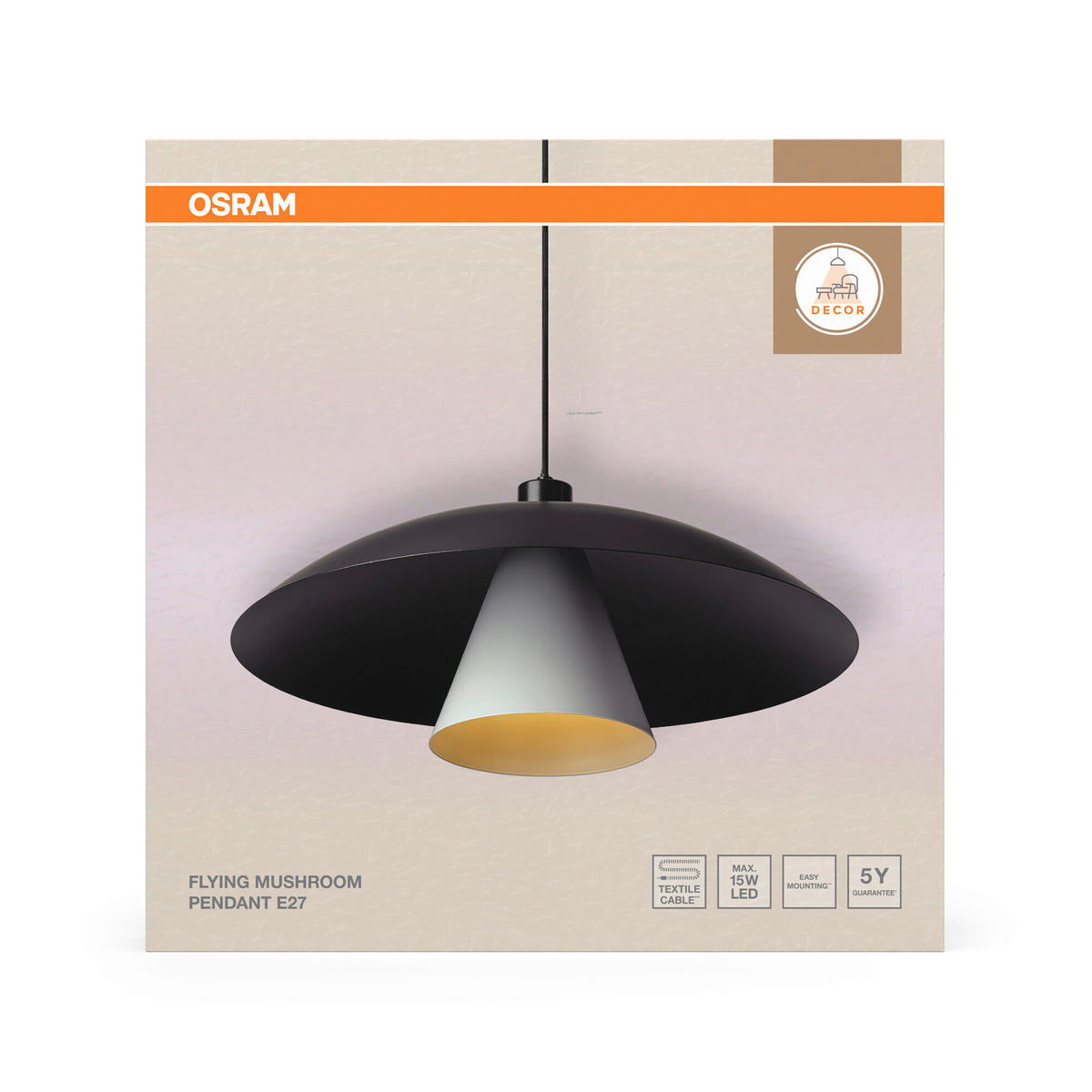HÄNGELEUCHTE 186/50/125,5 cm  - Schwarz/Weiß, Basics, Metall (186/50/125,5cm) - Osram