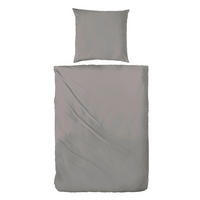 BETTWÄSCHE Flanell 155/220 cm  - Graphitfarben, Basics, Textil (155/220cm)
