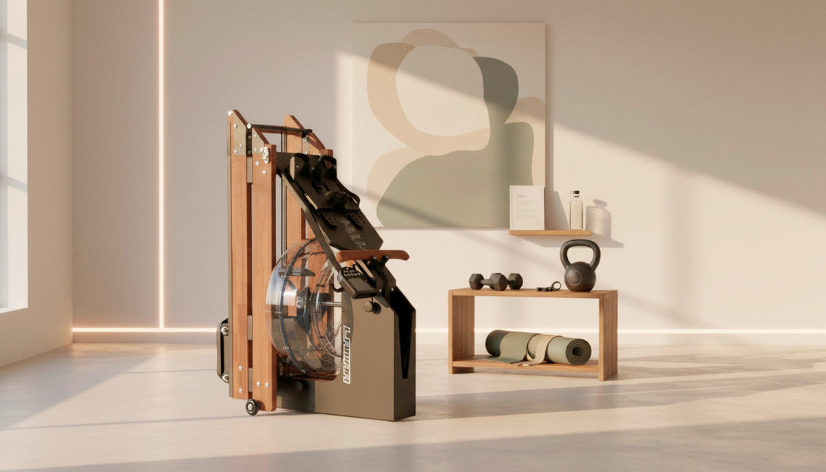 HOLZRUDERGERÄT FALTBAR HRG21 - Dunkelbraun, Konventionell, Holz/Kunststoff (208/58/58cm) - Atrigo