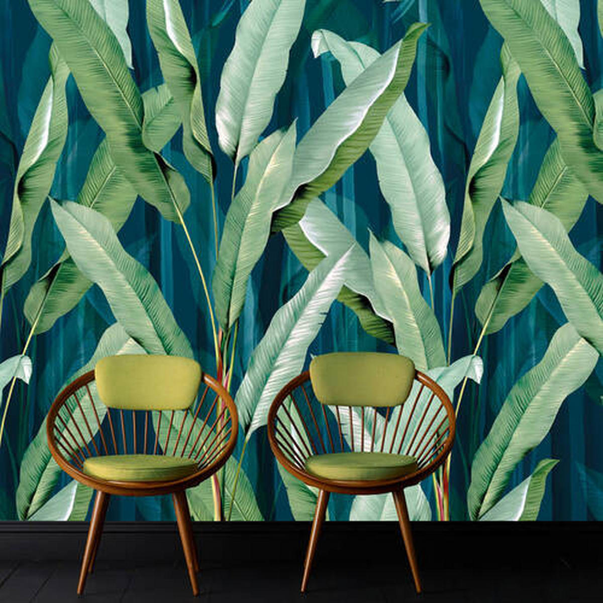 FOTOTAPETE  - Dunkelgrün/Grün, Basics, Papier/Kunststoff (200/280cm) - Xora