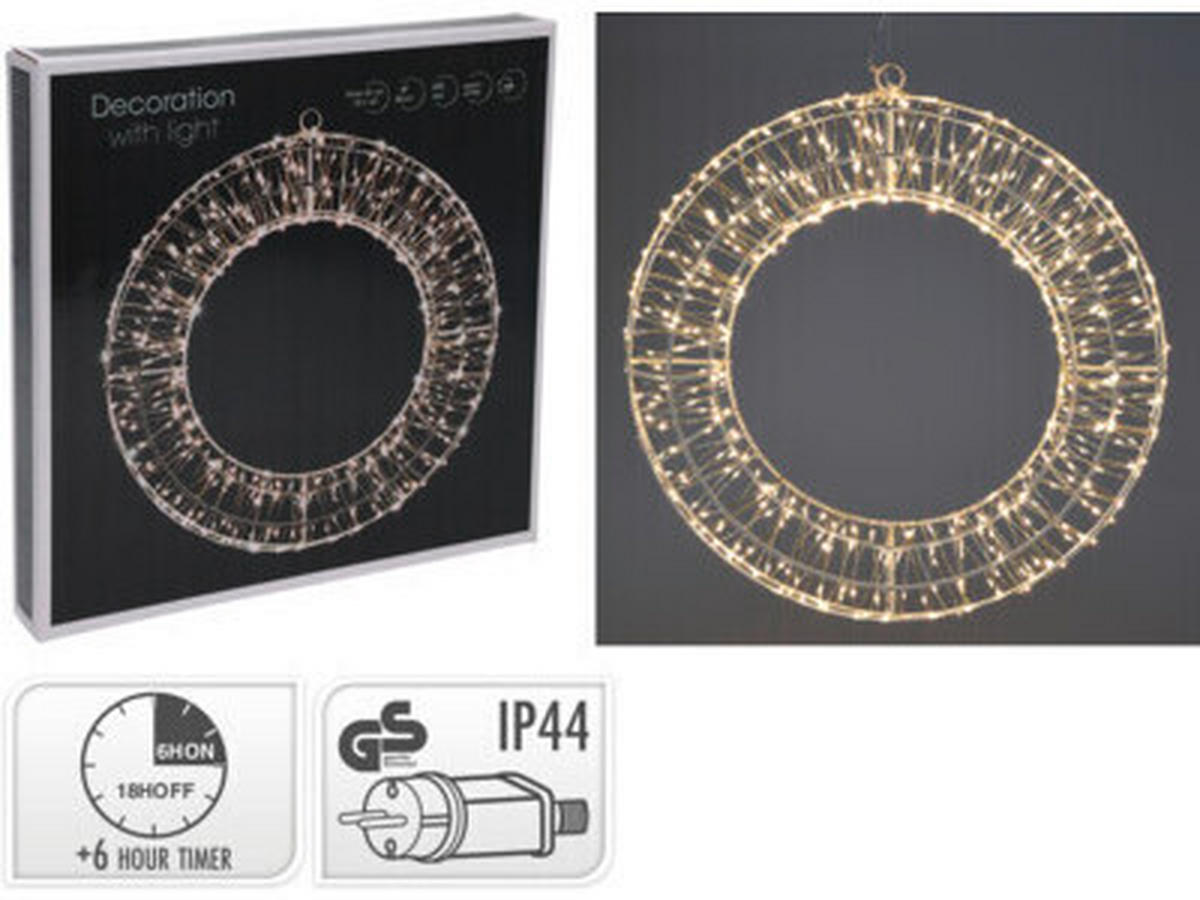 FIGURINĂ DE CRĂCIUN CU LED - Basics, metal (38cm)