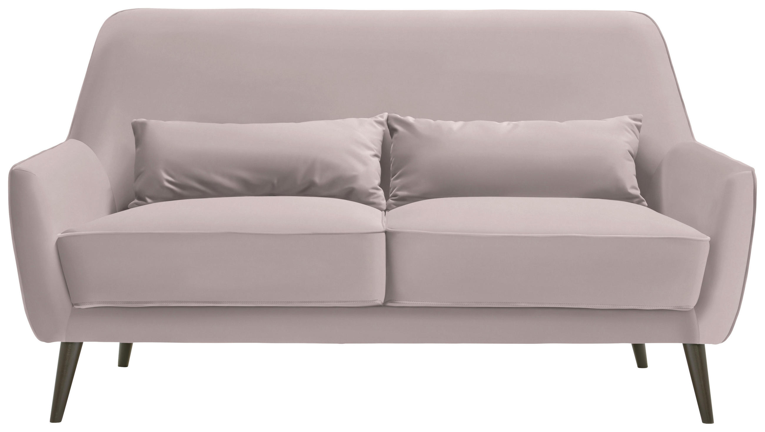 3-SITZER-SOFA  in Mikrofaser Naturfarben  - Schwarz/Naturfarben, Trend, Holz/Textil (160/86/80cm) - Carryhome