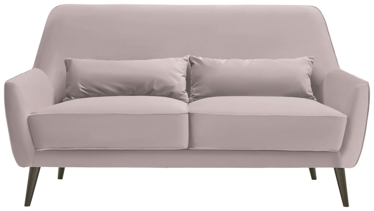 3-SITZER-SOFA Mikrofaser Naturfarben  - Schwarz/Naturfarben, Trend, Holz/Textil (160/86/80cm) - MID.YOU