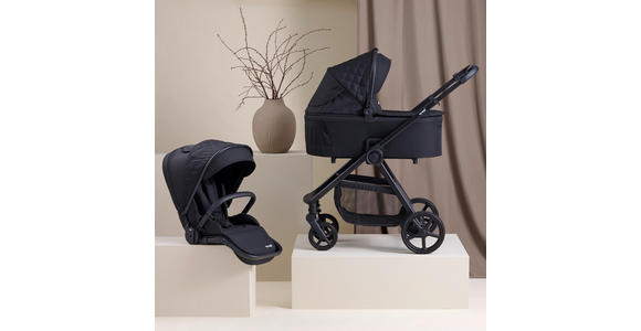KINDERWAGENSET  - Schwarz, Basics, Textil/Metall - My Baby Lou