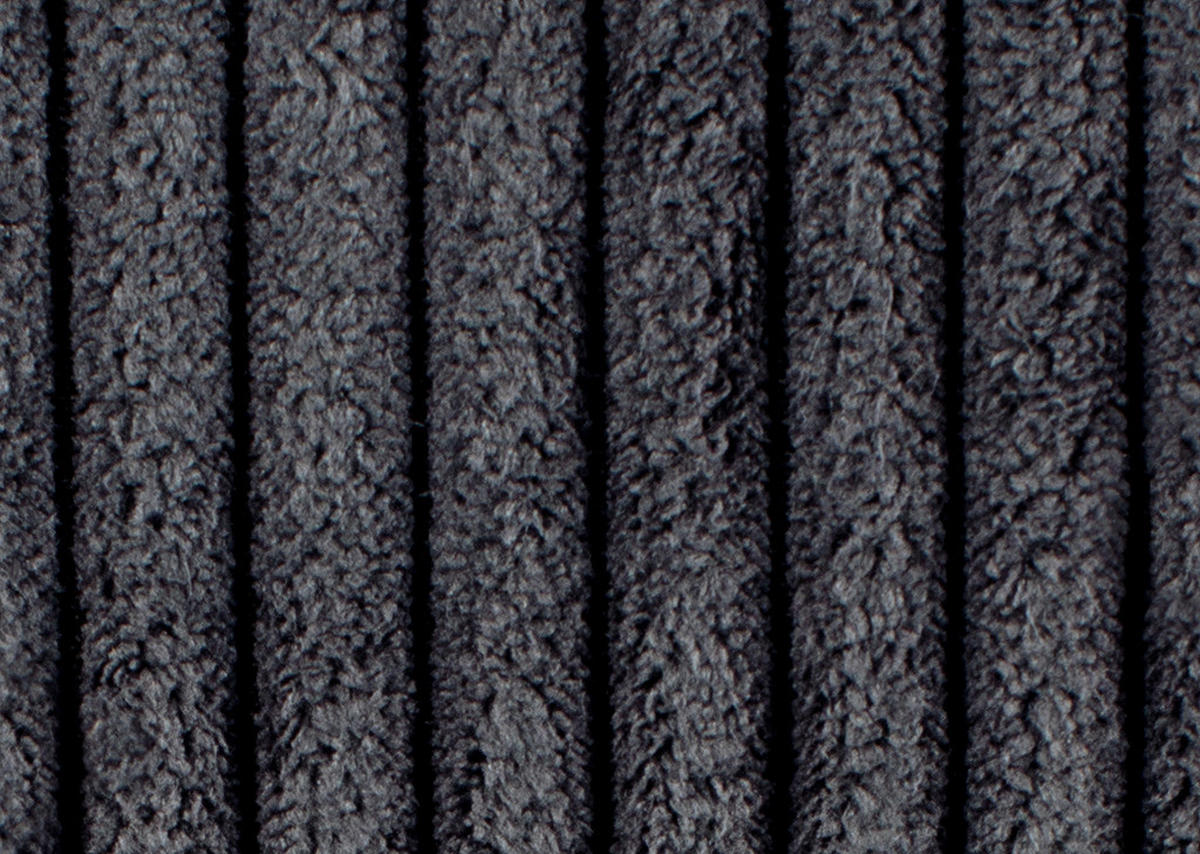 3-SITZER-SOFA in Cord Anthrazit  - Anthrazit/Schwarz, Design, Holz/Textil (187/101/95cm) - Stylife