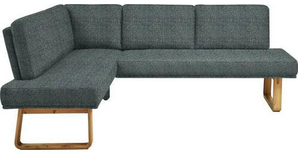 ECKBANK 174/265 cm in Türkis, Eichefarben - Türkis/Eichefarben, Design, Holz/Textil (174/265cm) - Dieter Knoll