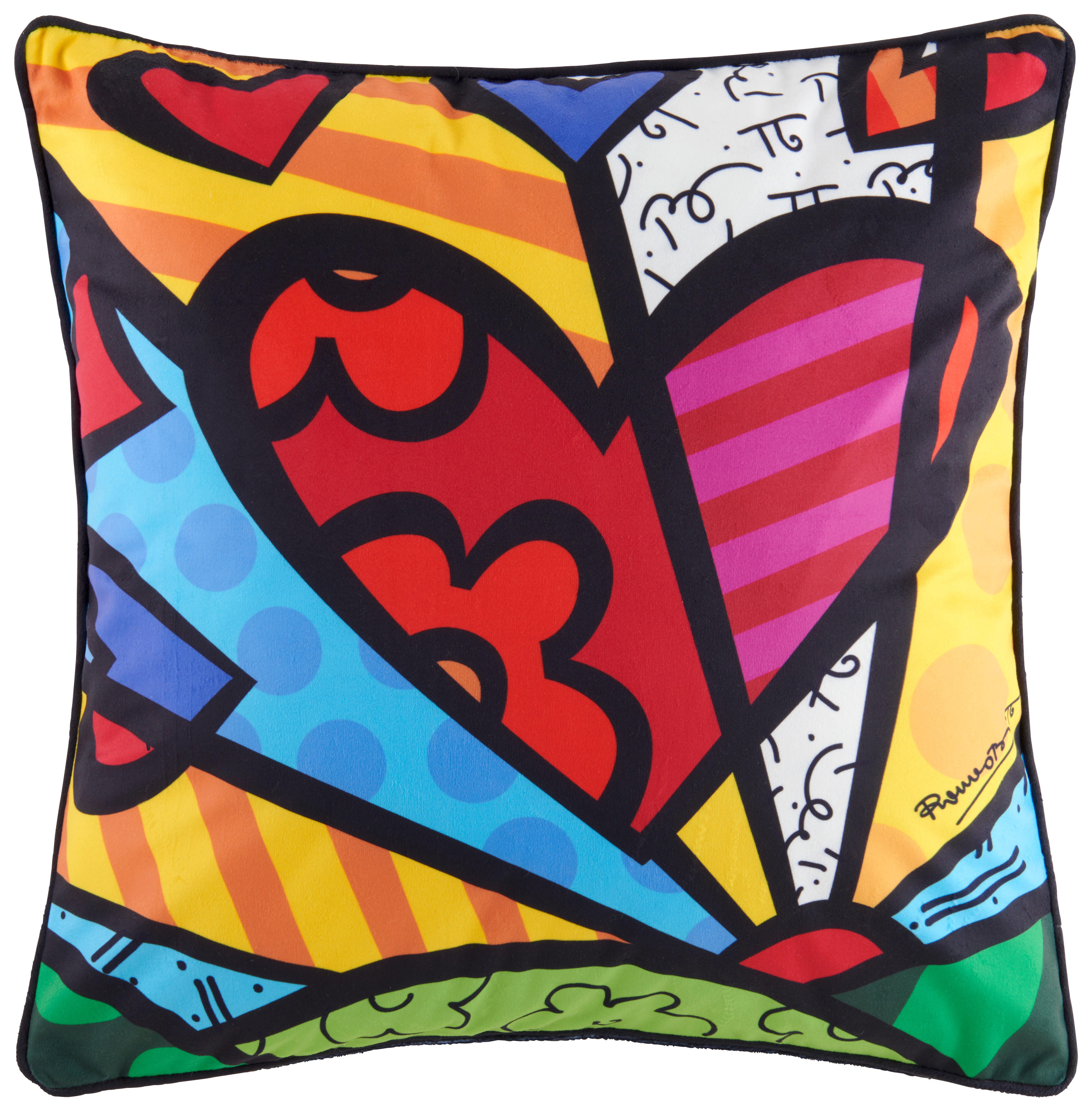 KISSENHÜLLE HEARTS 50/50 cm  - Multicolor, Design, Textil (50/50cm) - BRITTO