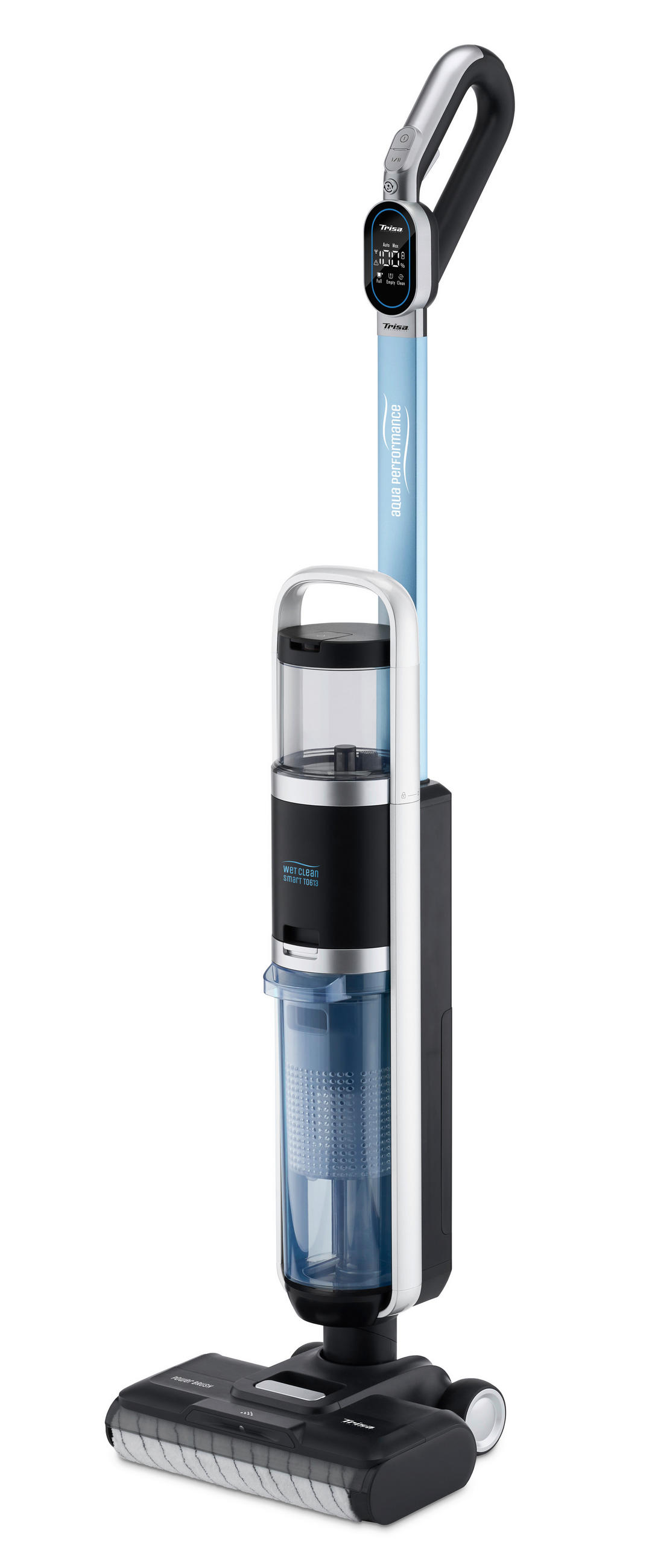 HARTBODENREINIGER - Blaugrau, Basics, Kunststoff (34.40/34.30/118.20cm) - Trisa Electronics