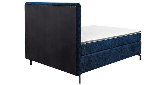 BOXSPRINGBETT 140/200 cm in Dunkelblau - Schwarz/Dunkelblau, Design, Textil/Metall (140/200cm) - Esposa
