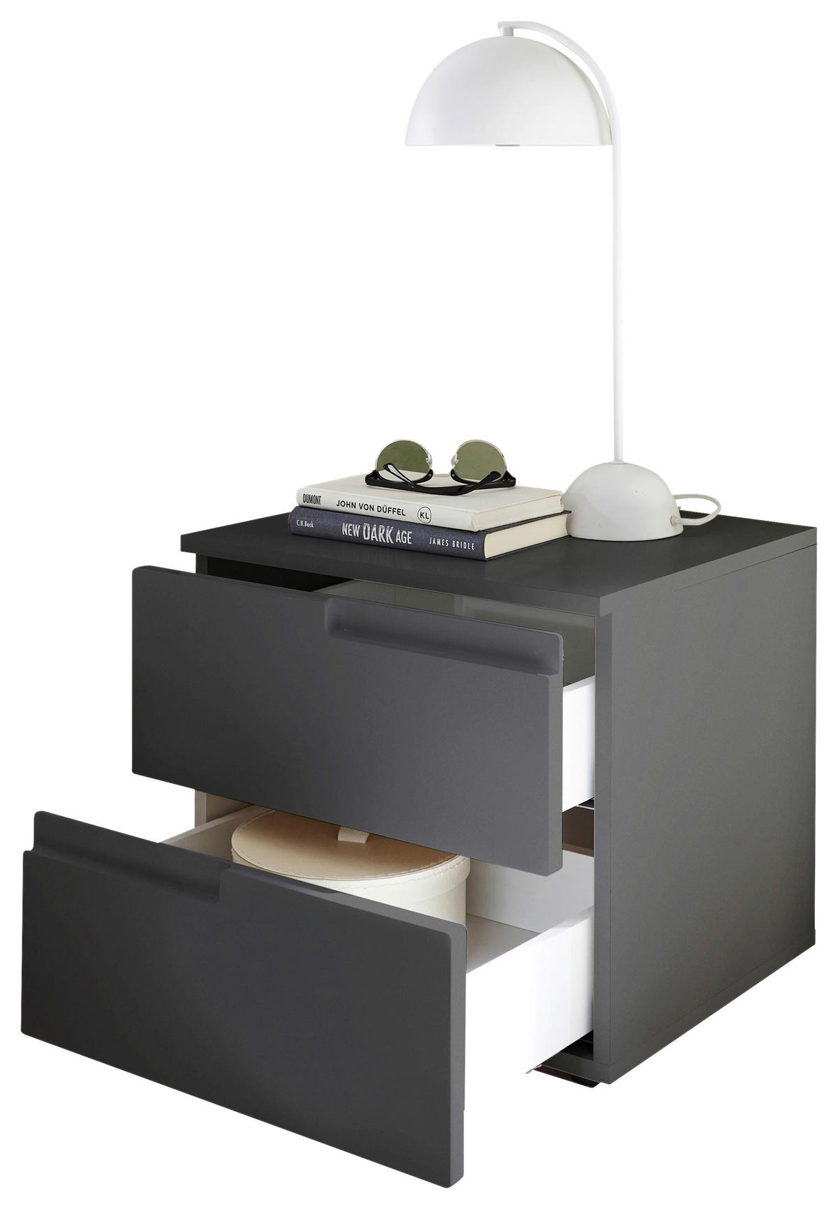 NACHTSCHRANK 46,2/41,7/40 cm  - Graphitfarben/Schwarz, MODERN, Holzwerkstoff/Kunststoff (46,2/41,7/40cm)