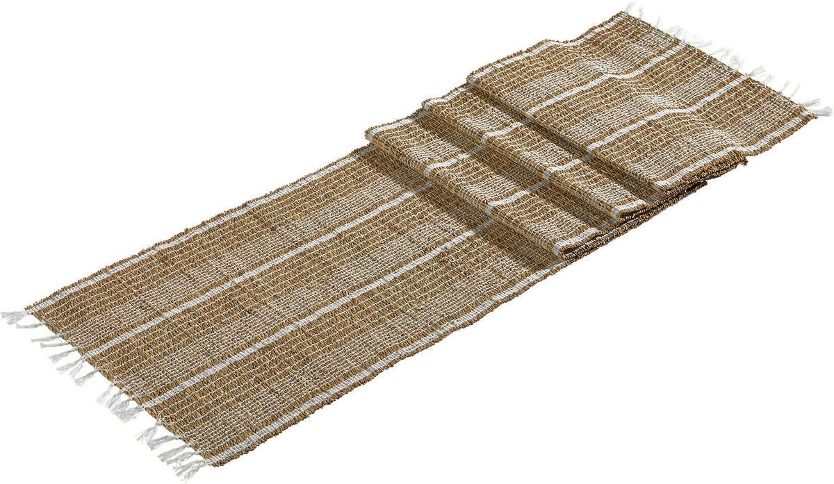 TISCHLÄUFER  - Braun, Natur, Naturmaterialien/Textil (35,00/0,02/220,00cm)