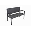 2-SITZER-BANK  Aluminium  - Schwarz, Basics, Kunststoff/Metall (116/60/87cm) - Gardenson