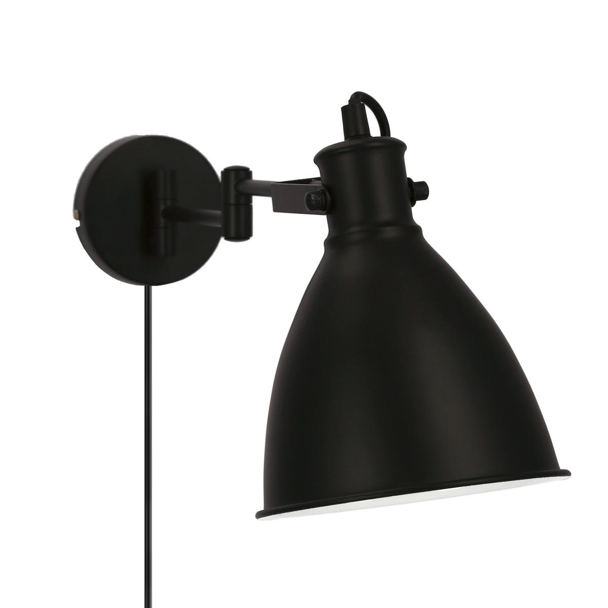 VÄGGLAMPA 16/45,6/18,5 cm   - svart, Basics, metall (16/45,6/18,5cm)