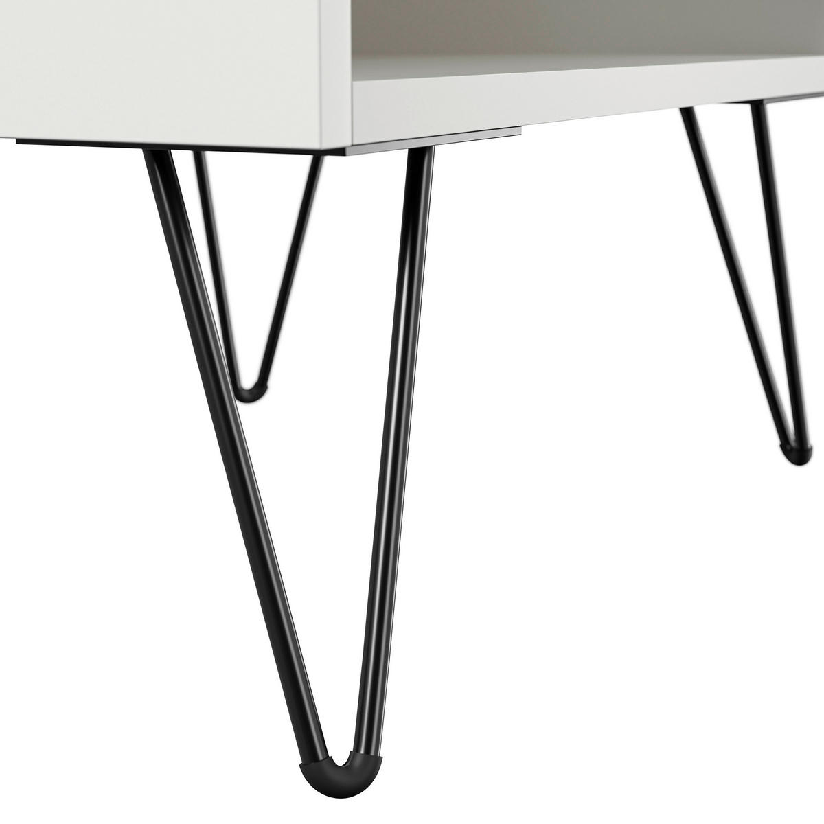 NACHTTISCH 51,2/50/35,6 cm  - Eichefarben/Schwarz, Basics, Holzwerkstoff/Metall (51,2/50/35,6cm) - MID.YOU