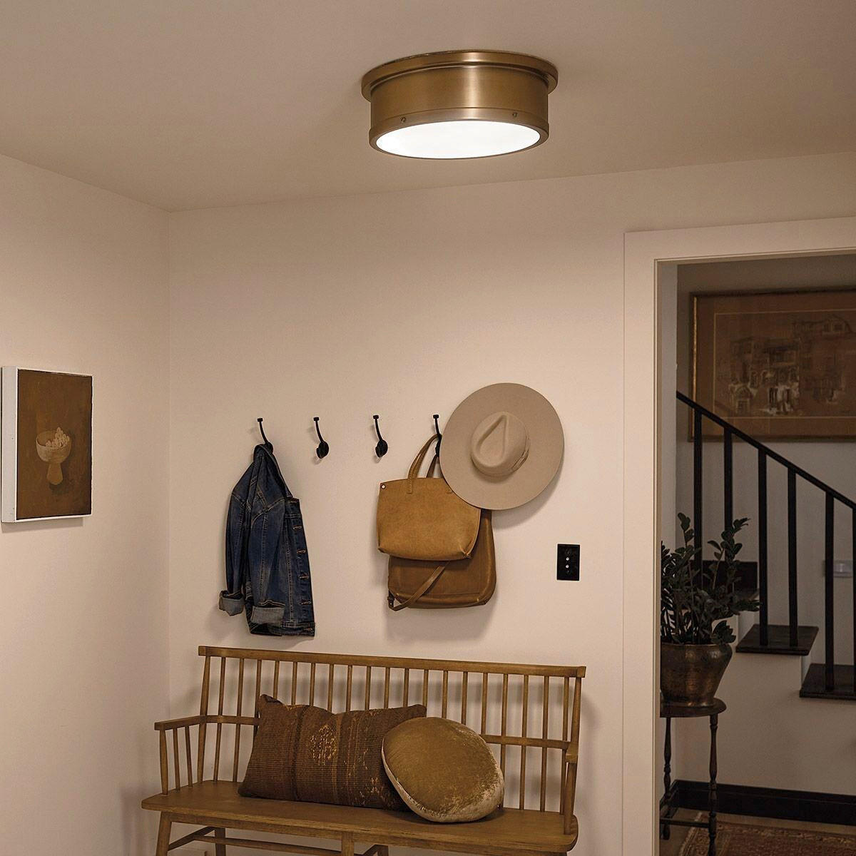 DECKENLEUCHTE Kichler 14,6/45,7 cm  - Goldfarben, Design, Glas/Metall (14,6/45,7cm) - Elstead Lighting