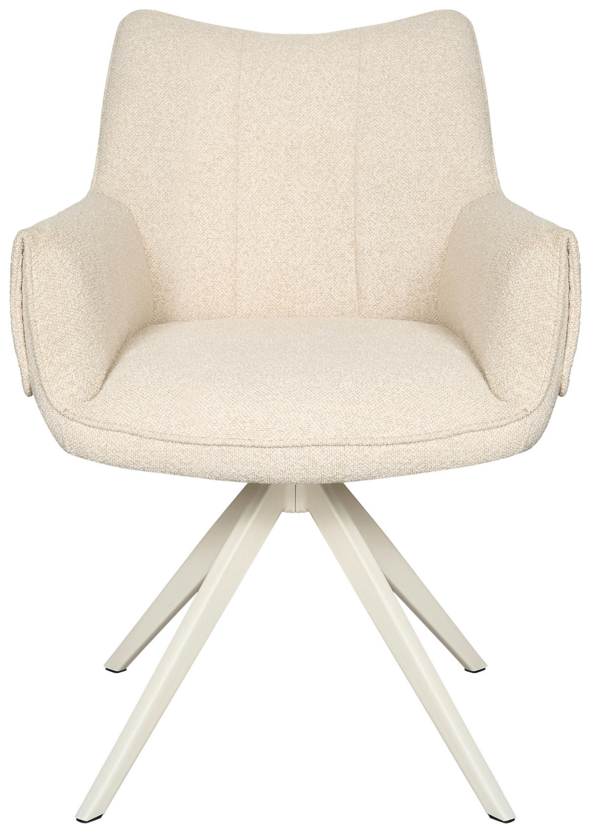 ARMLEHNSTUHL  Sitzfläche 360° drehbar, inklusive Armlehnen Webstoff  Beige  - Beige, MODERN, Textil/Metall (64/86/65,5cm) - Livetastic