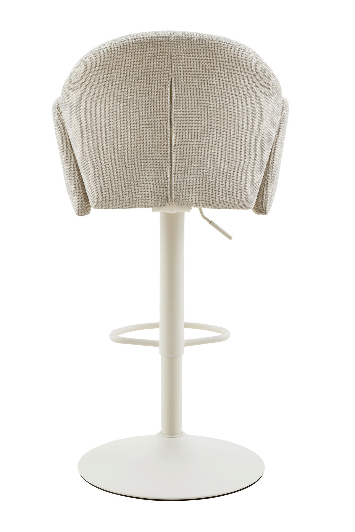 BARHOCKER-SET Webstoff Beige Stahl erweiterbar, Sitzfläche 360° drehbar  - Beige/Creme, MODERN, Textil/Metall (51,5/96-117/53cm) - MID.YOU