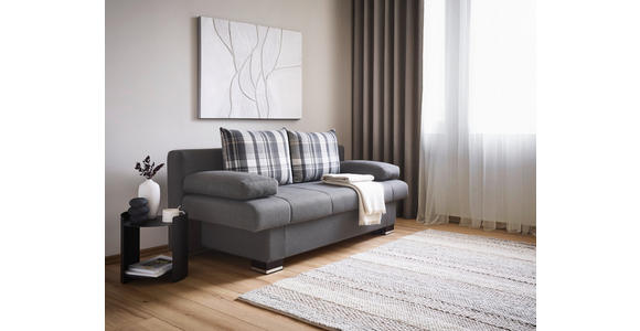 SCHLAFSOFA Helen in Braun  - Wengefarben/Alufarben, KONVENTIONELL, Holz/Textil (200/80/94cm) - Novel