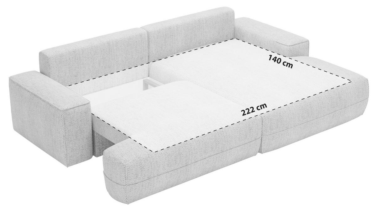 ECKSOFA  in Struktur Grün  272/156 cm  - Schwarz/Grün, Design, Kunststoff/Textil (272/156cm) - Livetastic