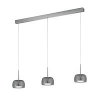 LED-HÄNGELEUCHTE Flute 110/4/200 cm   - Chromfarben, Design, Metall (110/4/200cm) - Helestra
