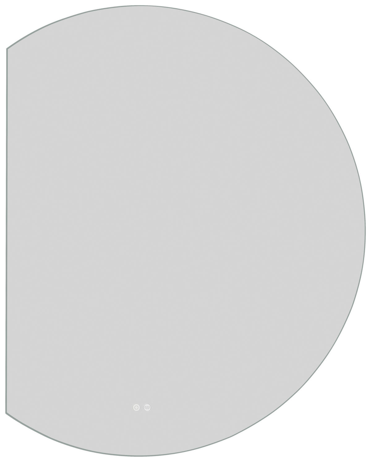 Leuchtspiegel Luisa 100/80/3,5 cm  - Silberfarben, MODERN, Glas (100/80/3,5cm)