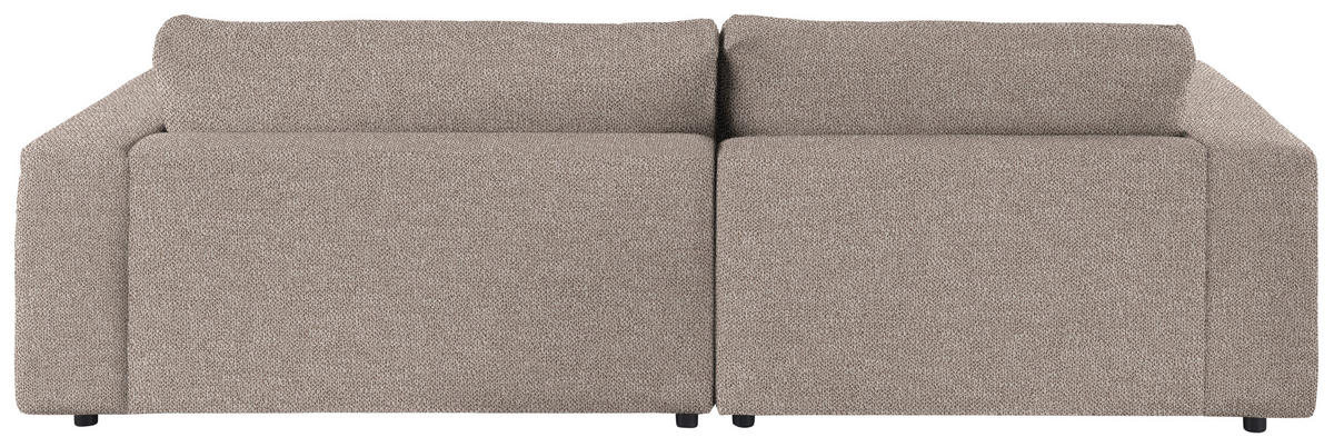 ECKSOFA in Flachgewebe Taupe  - Taupe/Schwarz, Design, Kunststoff/Textil (190/270cm) - Lomoco