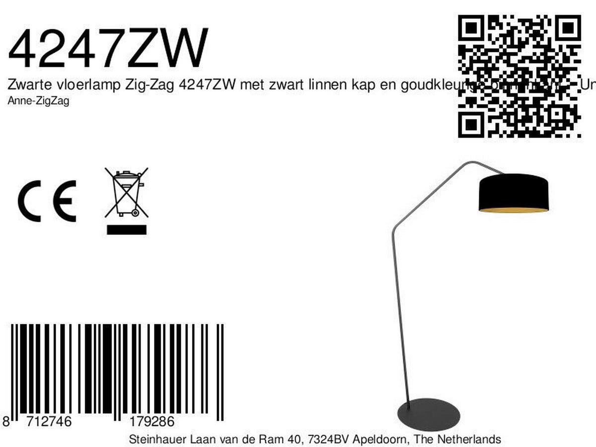 STEHLEUCHTE - Schwarz, Trend, Textil/Metall (50/173/70cm)