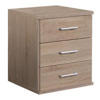 NACHTSCHRANK 46/55/40 cm  - Eichefarben/Alufarben, KONVENTIONELL, Holzwerkstoff/Kunststoff (46/55/40cm) - MID.YOU