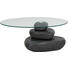 COUCHTISCH oval Schwarz - Schwarz, Design, Glas/Kunststoff (110/65/45,50cm) - Carryhome