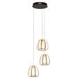 LED-HÄNGELEUCHTE 49/23/150 cm  - Goldfarben/Schwarz, Design, Kunststoff/Metall (49/23/150cm) - Novel