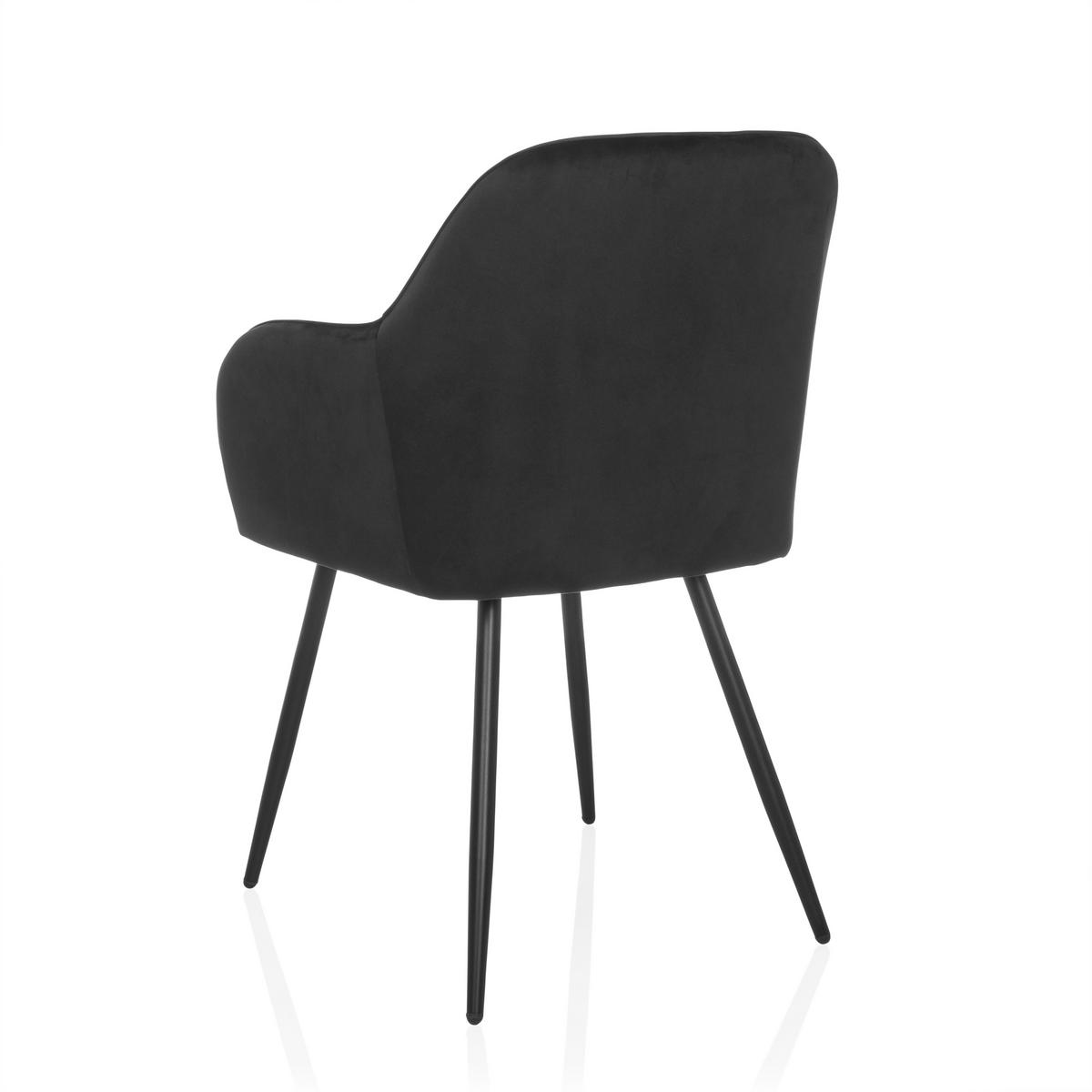 STOL MED ARMSTÖD  - svart, Modern, metall/textil (55/86/58cm) - MID.YOU