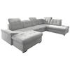 WOHNLANDSCHAFT Silberfarben Mikrofaser  - Chromfarben/Silberfarben, Design, Kunststoff/Textil (169/330/212cm) - Livetastic