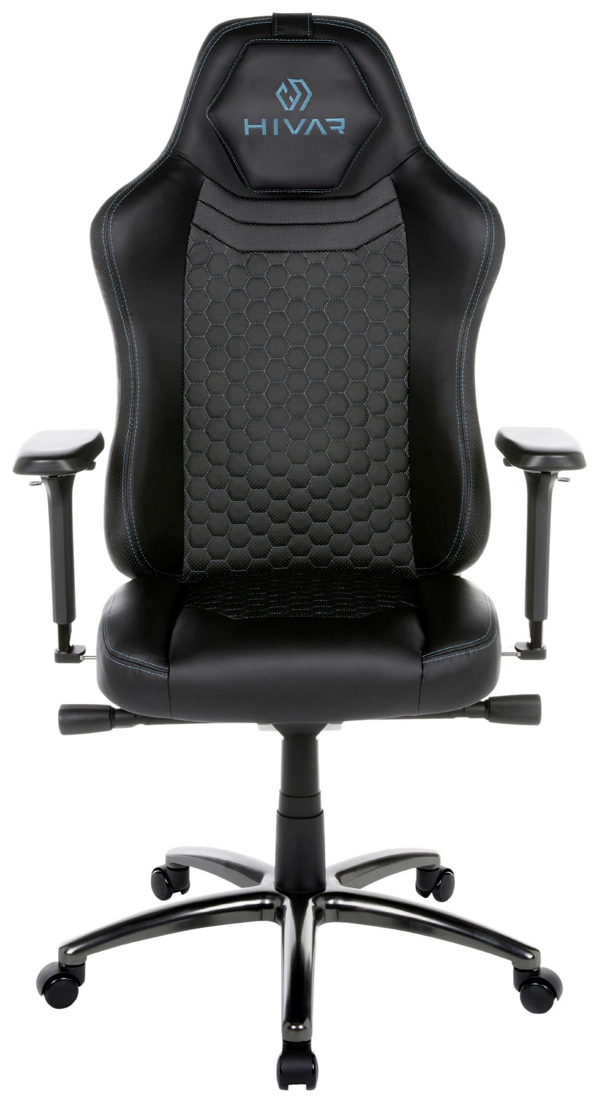 ORBICAL Onyx Obsidian Schwarz, Pastellblau, Schwarz Hochglanz Metall, Textil   - Schwarz Hochglanz/Pastellblau, LIFESTYLE, Textil/Metall (79/142/77cm) - HIVAR