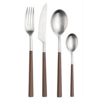 BESTECKSET HIVE 16-teilig Stahl  - Edelstahlfarben/Graubraun, Basics, Kunststoff/Metall (25,5/7/5,3cm) - Pintinox